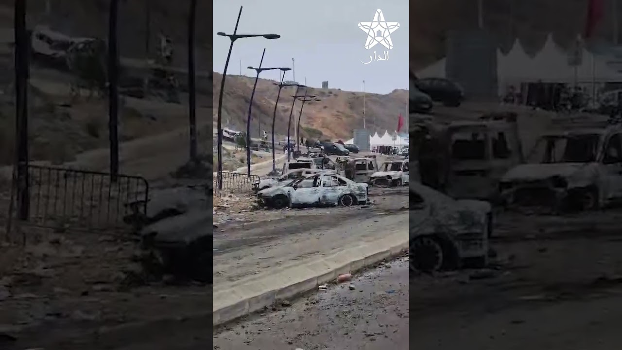 أعمال شغب شهدها باب سبتة والامن استعمل خراطيم المياه لتفريق افواج المهاجرين غير نظاميين