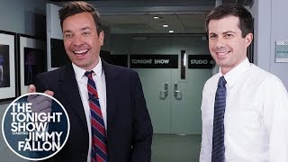 Jimmy runs into mayor pete buttigieg backstage at the tonight show and
things get pretty heated in several languages. catch a full interview
with butti...