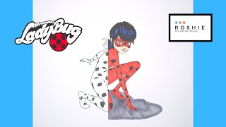 Coloring Miraculous Ladybug | Roshie Coloring Pages