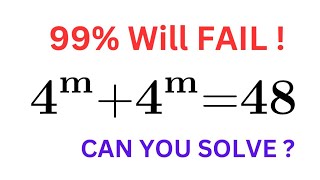 Can You Solve This Tricky Exponential Equation? | MATH Olympiad Explained |
