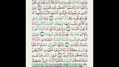 سورة البقرة ايه ١٩٧ إلى ٢١٥