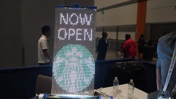 Rollrr Rollable Advertising LED display at Display Week 2019