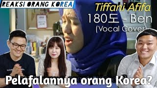 ORANG KOREA mendengarkan 180도-벤 (180 Degree  - Ben) VOCAL COVER By Tiffani Afifa