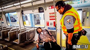 𝗘𝗡𝗗 𝗢𝗙 𝗧𝗛𝗘 𝗟𝗜𝗡𝗘: Metro Security Clears Final Train at Downtown Santa Monica Station