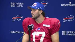 Buffalo Bills QB Josh Allen speaks after practice