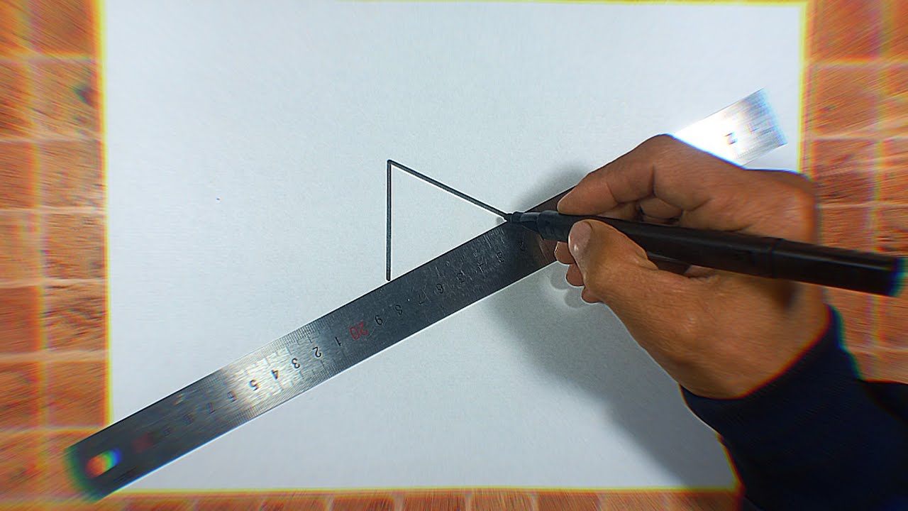 I drew a sketch using a triangle in an easy and beautiful drawing ...
