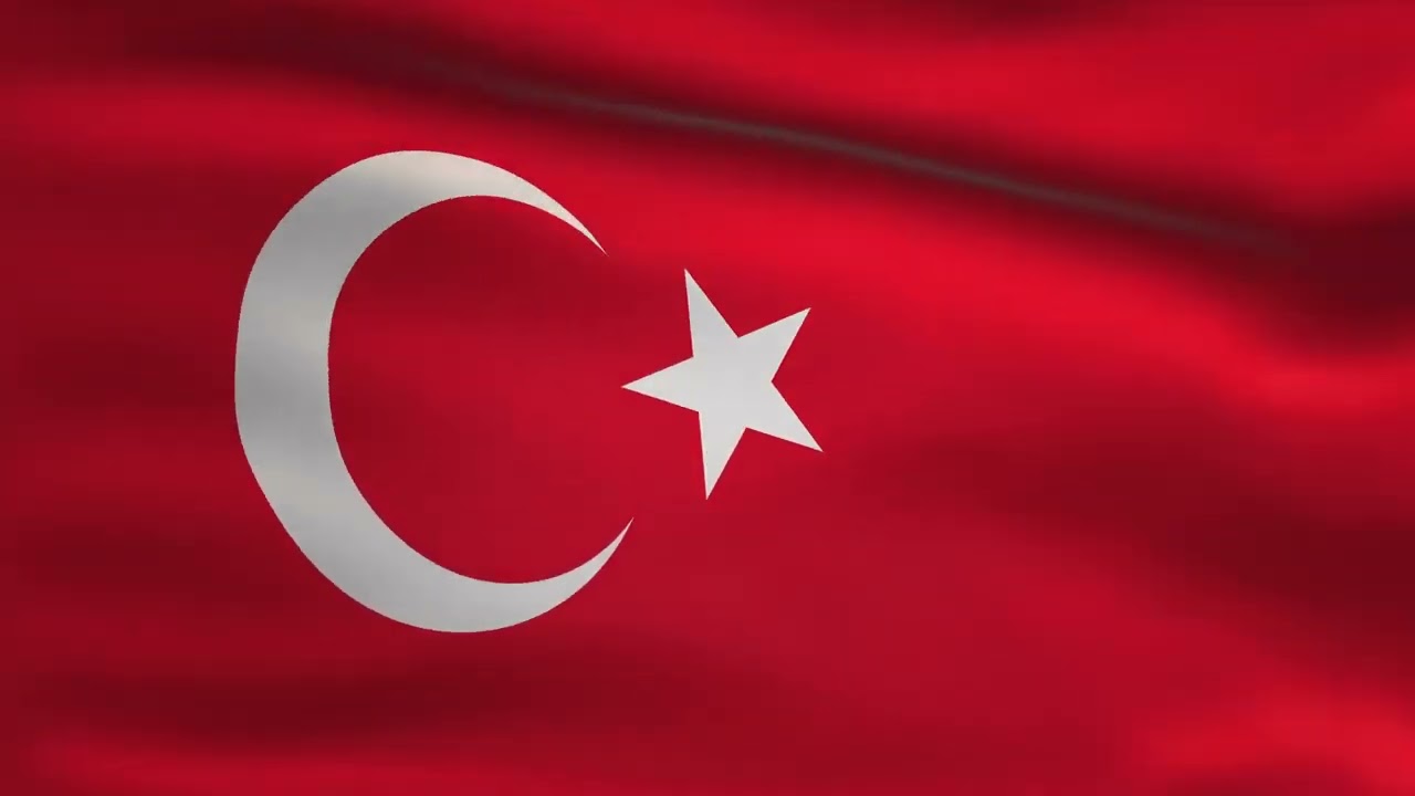 Turkey Flag Animation  4k  Flags of the World 1