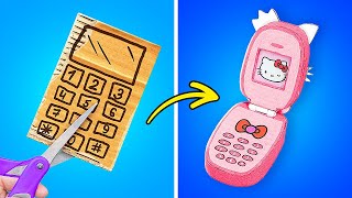 I GENITORI MI FANNO IL TELEFONO DI HELLO KITTY ? || Creazioni In Cartone Da Genitori Su 123 GO Like