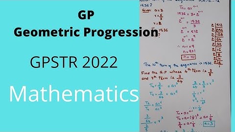 Geometric Progression/GP/Maths /Gpstr maths/TET/CTET/CET#gpstr-maths