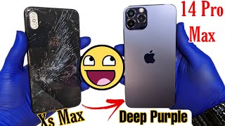 iPhone Xs Max Converter to iPhone 14 Pro Max Deep Purple | xs max into a brand new 14 pro max |HINDI