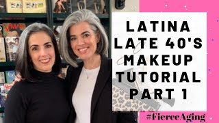 Latina Makeup Grey Hair Late 40's Part One | Nikol Johnson