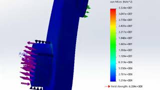 Crank deflection [SolidWorks Simulation]