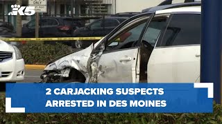 2 carjacking suspects arrested in Des Moines