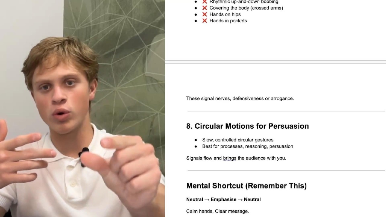 I FINALLY figured out what to do with my hands in a speech