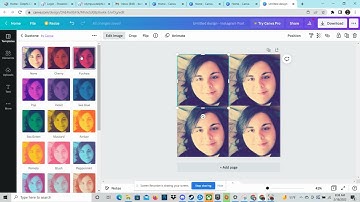 create Andy Warhol inspired piece in canva.com