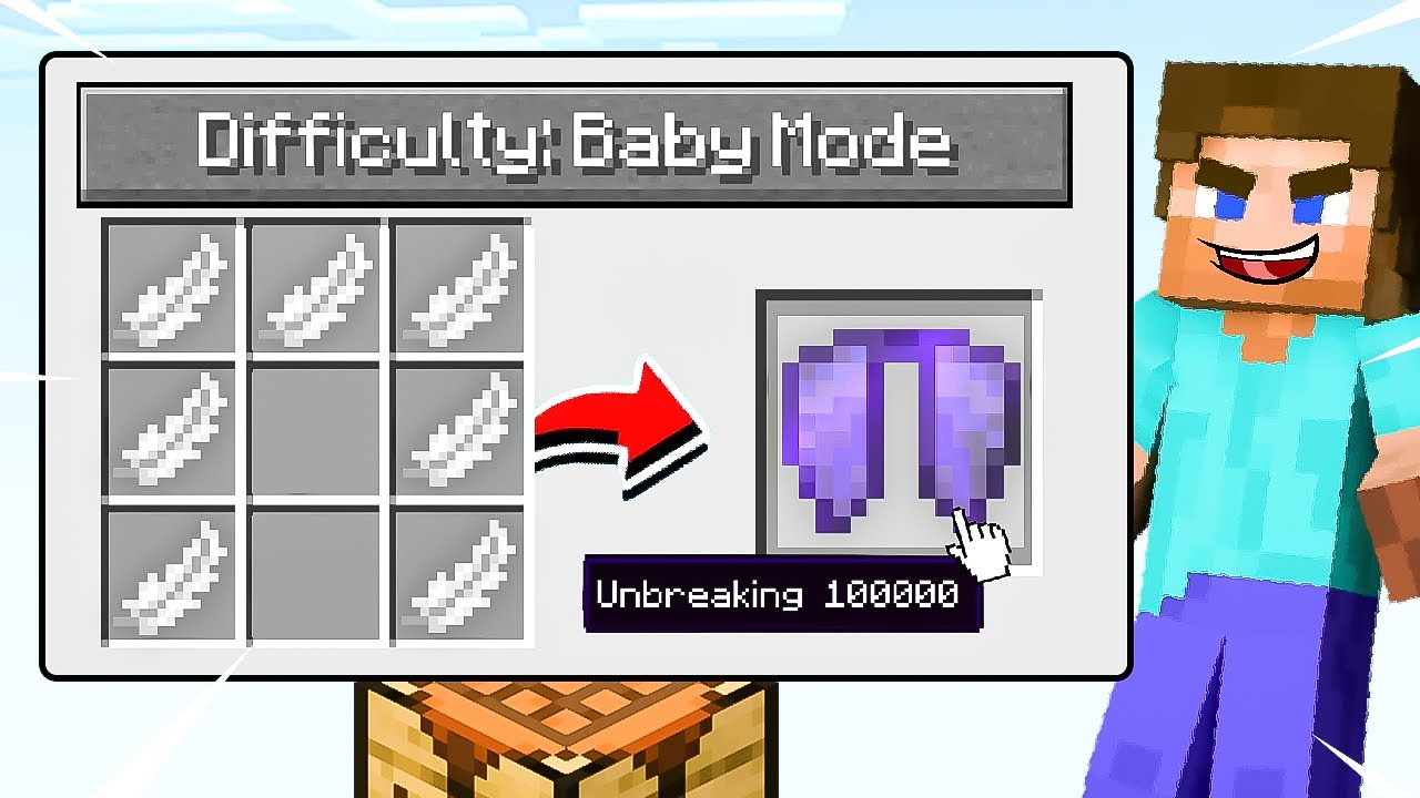 Minecraft, But Its Baby Mode Difficulty... - YouTube