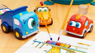 Машинки Мокас 🎈 Урок Рисования 🚙 Развивающие Мультики Для Малышей 🚗
