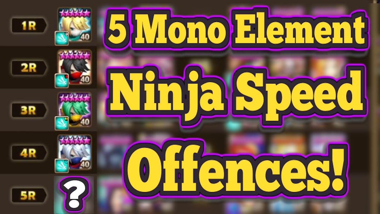 5x Ninja Speed Lead Teams are Way STRONGER Than Expected!  in Summoners War!