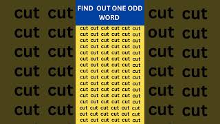 find out one odd word in cut,#spotthedifferencegame ,#findthedifferentword , #guessthewordbyemoji