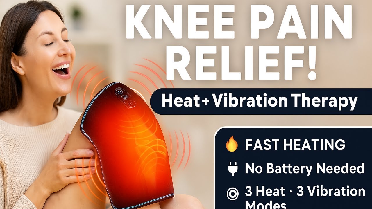 Relieve Knee & Leg Pain FAST! 🔥 Knee Massager with Heat & Vibration | 3 Heat & Vibe Modes
