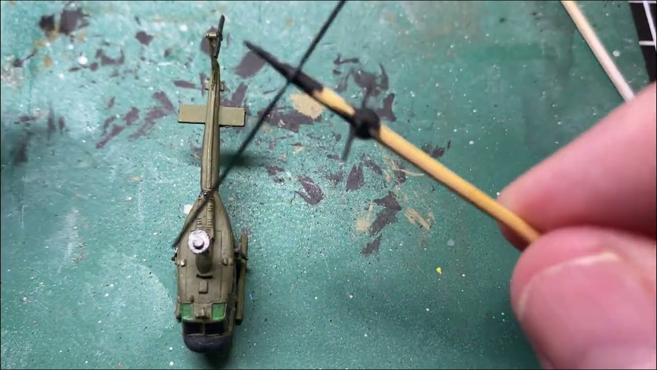 GHQ Micro Armour build Huey and Hind rotor blade attachment 1/285 or 6mm