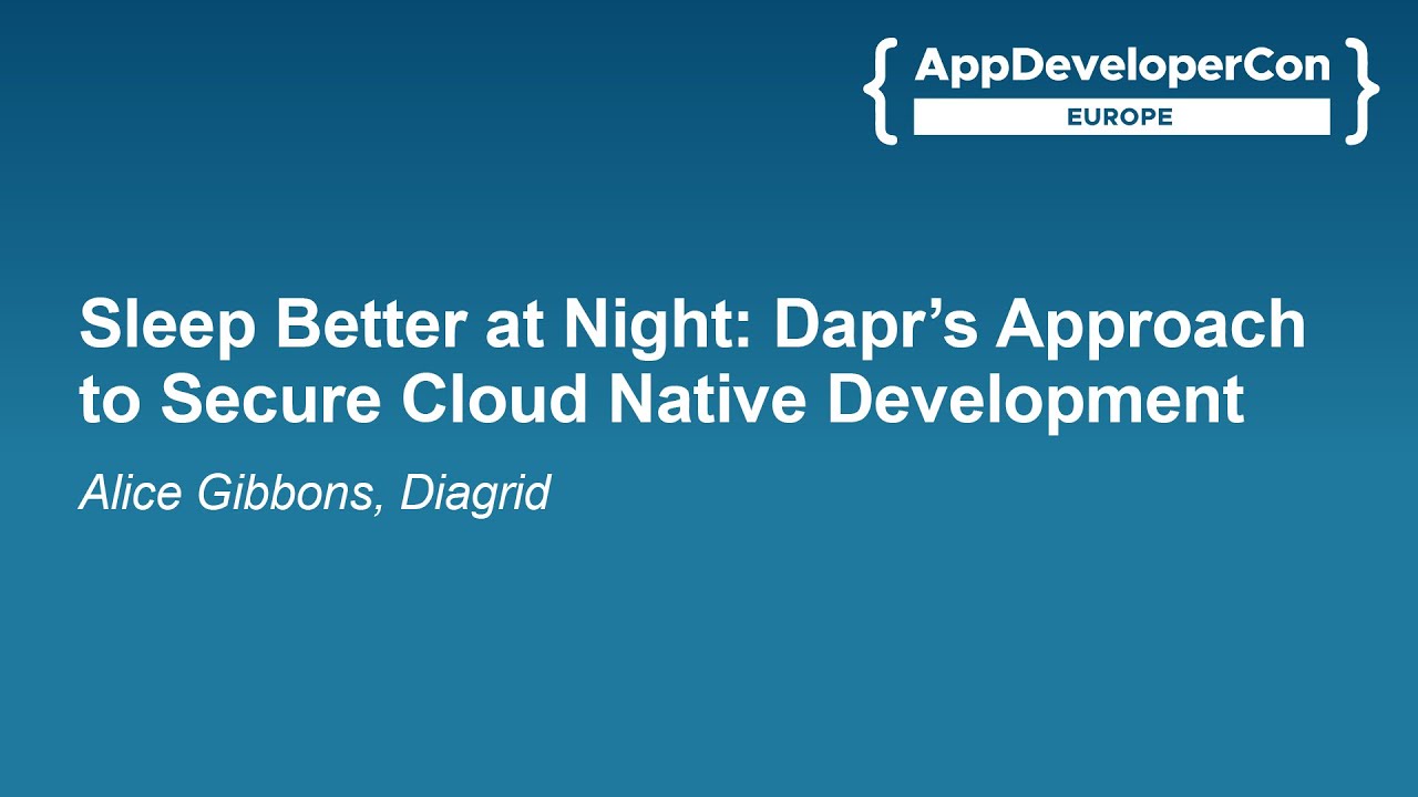 Sleep Better at Night: Dapr