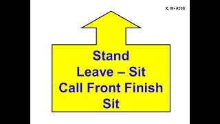 208. Stand – Leave – Sit – Call Front – Finish – Sit