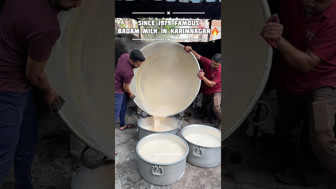FAMOUS TAJ BADAM MILK IN KARIMNAGAR🔥||#badammilk #chickenbiryani #karimnagar #telangana #milk