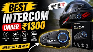 Best Helmet Intercom Under ₹1300 🔥 | Sounce Intercom Unboxing &amp; Honest Review (Worth It?) 