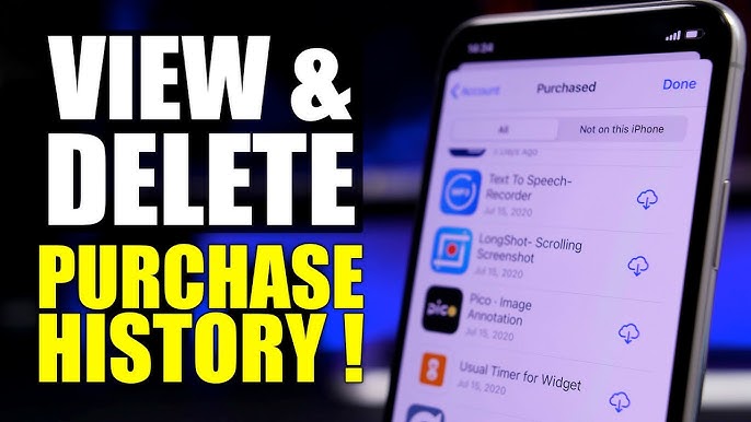 How To View Your Purchase History on  App 