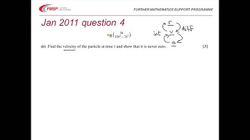 FMSP Revision: MEI M1 January 2011 qn 4 - Kinematics
