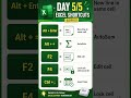 Day 5/5 Excel Shortcut Series #excel #excelshortcuts #autosum #excelbasics