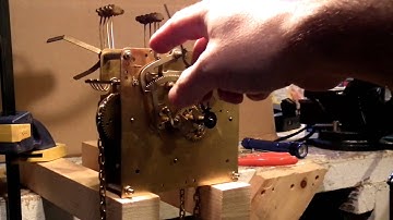 Grandfather clock mechanism, full cycle of chiming