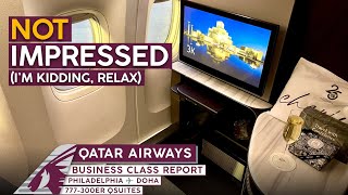 QATAR AIRWAYS 777 Business Class QSuites【4K Trip Report PHL-DOH】The BEST of the Best!