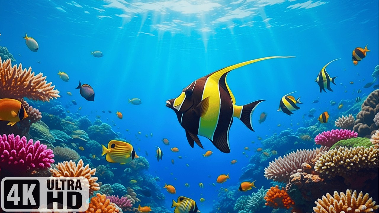 Beautiful Ocean Dreams 4K 🐠 Tropical Fish & Jellyfish – Peaceful Music for Sleep