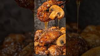 👉Honey Glazed Meat &amp; Mushrooms 🍯🔥 #viral #shortsfeed #food #trending #chicken #shorts #mutton #honey