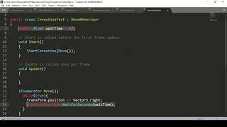 Unity Coroutines (10/14/2019)