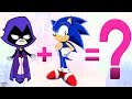 Teen Titans Go! Transforms Raven Sonic The Hedgehog Starfire Surprise Egg and Toy Collector SETC