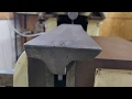 Shaping a cast iron camelback straightedge