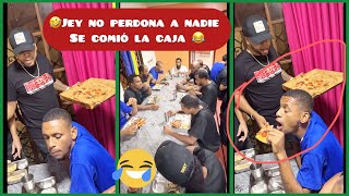 Le llevo pizza a los muchachos del centro y Jey la calentura se la come todo el rescatador 
