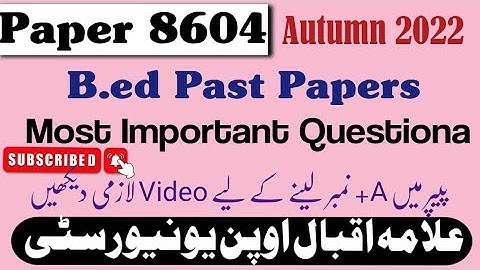 8604 important questions and past papers. @abidshahzad471