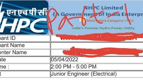 Part-1 NHPC JE Electrical objective 05 April 2022 evening shift paper solution for all competition