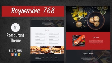 PSD to HTML Tutorial: Restaurant Website | Part 10 - Responsive - 768 Breakpoint