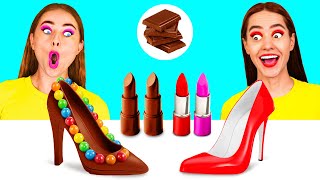 Real Food vs Chocolate Food Challenge | Funny Situations by Fun Challenge