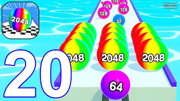 Ball Run 2048 - Gameplay Part 20 - Level 1-25 ASMR Balls Run Race Merge (iOS, Android)