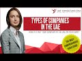 Types of companies in the UAE: FZE, LLC, Professional, Sole, etc.