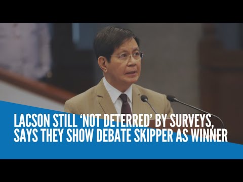 Lacson still ‘not deterred’ by surveys, says they show debate skipper as winner