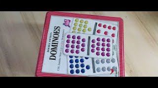 Double 15 Dominoes  Mexican Train Set Unboxing