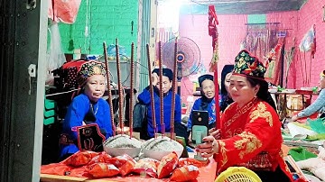 Hát then rất hay, lễ chuộc hồn, giải hạn. Then Lường và đệ tử trẻ. Tại nhà then Hồng P7