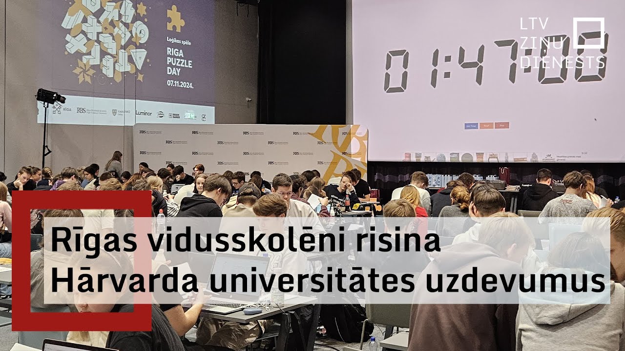 Rīgas vidusskolēni risina Hārvarda universitātes uzdevumus